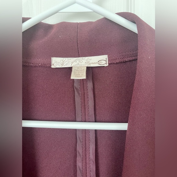 Dynamite Open Front Long Blazer with 3/4 Length Sleeves - Picture 2 of 5